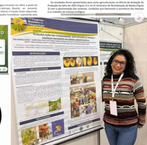 Participando do 54º Congresso Brasileiro de Fitopatologia, realizado em Lavras, MG,